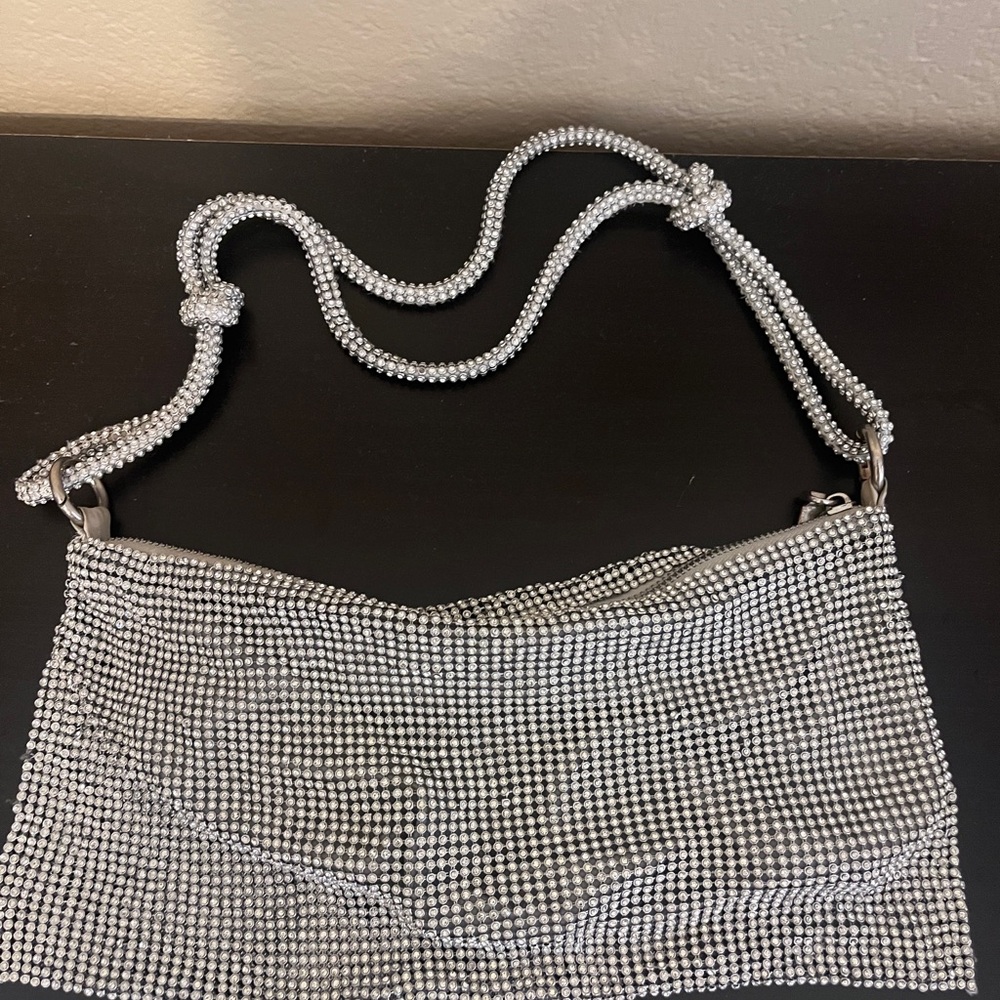 Silver Rhinestone Bag